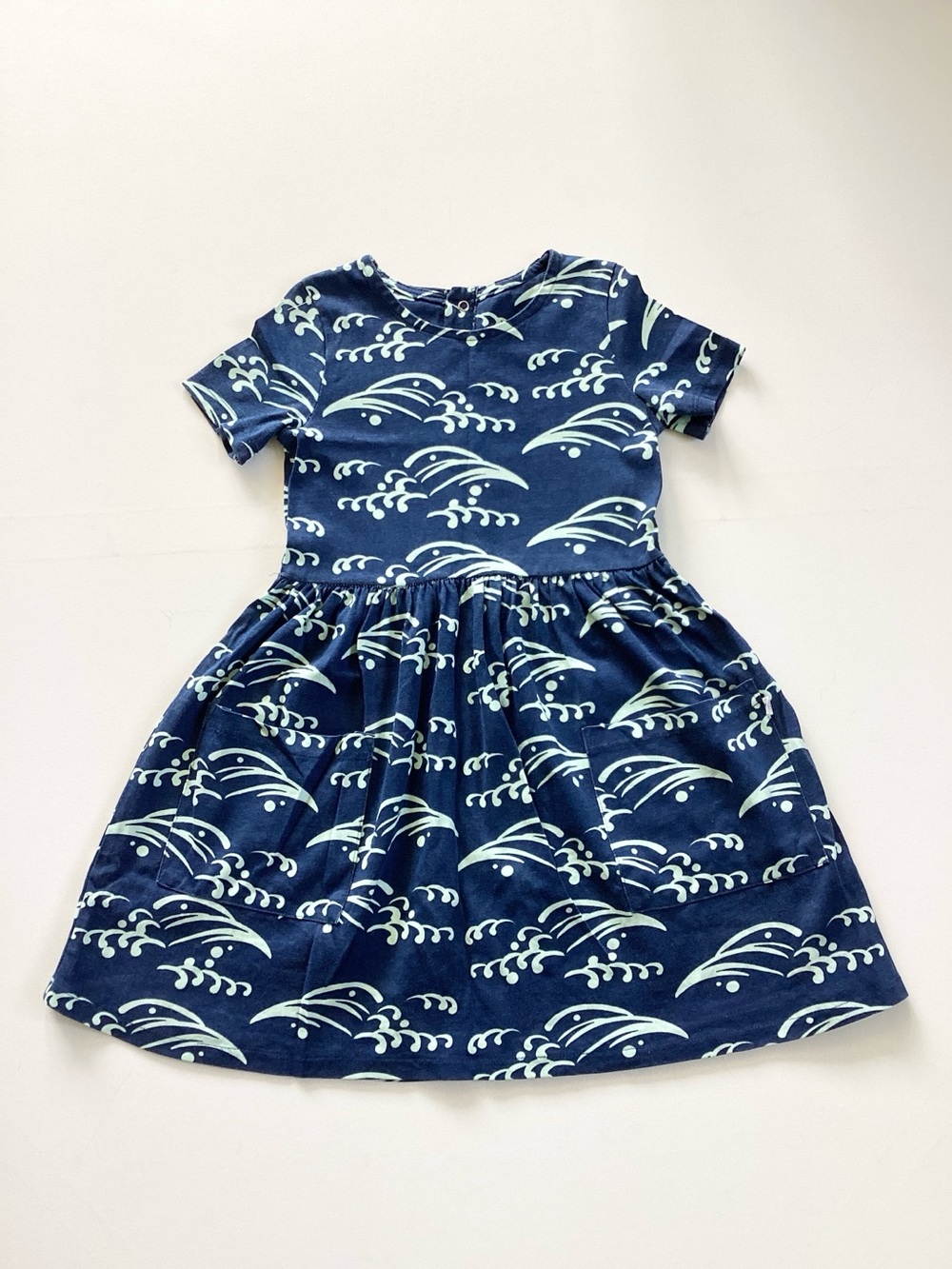 Oliver & Rain Navy Wave Print Dress